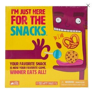 I’m Just Here for the Snacks Party Game Spinner Exploding Kittens NEW SEALED 5+